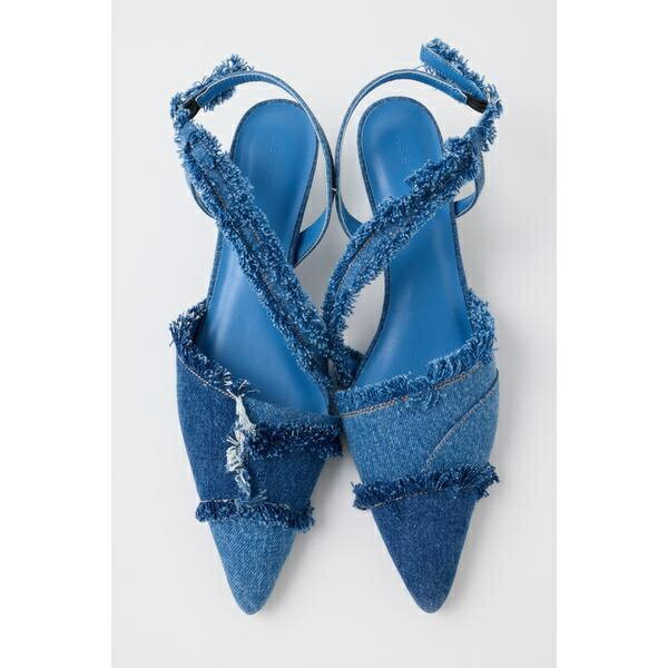 REMAKE DENIM POINTY HEEL パンプス／マウ