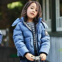 【撥水加工】タフタフラップポケットフードダウンコート(95~150cm)/ベベ(BeBe)