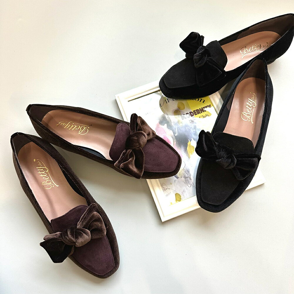 【25秋冬新作】ビッグリボン ローファーパンプス／ベティクラブ（BETTYCLUB）