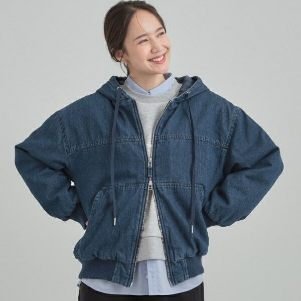 デニム中綿フーディーブルゾン／キューティーブロンド（Cutie Blonde）