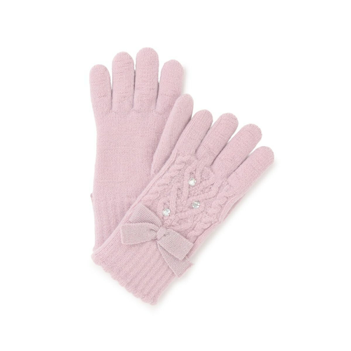 裏起毛リボン手袋／メゾピアノジュニア（mezzo piano junior）