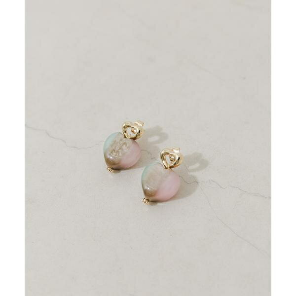 マーブルカラージュシハートピアス／スメリー（SMELLY）