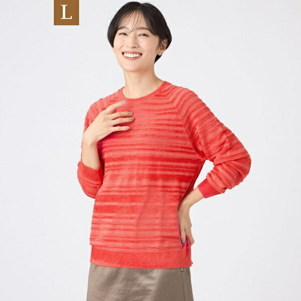 【L】【カタログ掲載】【ウォッシャブル】モールボーダーニットプルオーバー／エヴェックス バイ クリ..