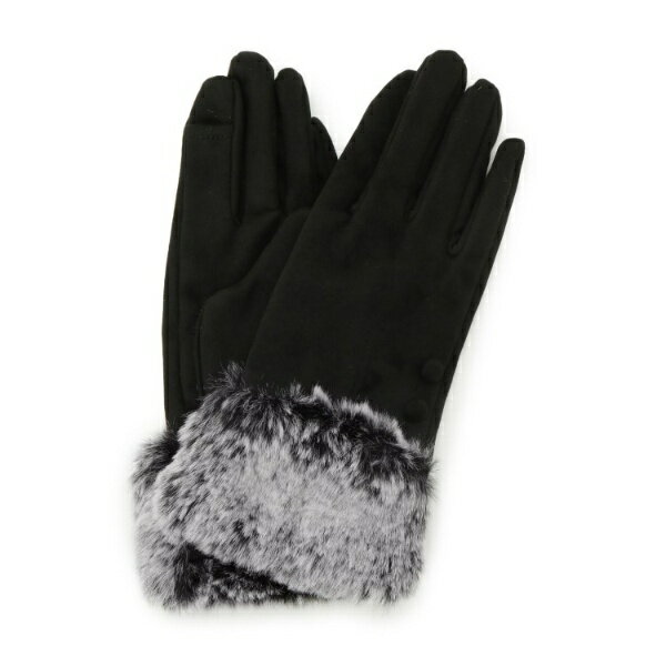 【手洗い可】ツートンファースエードグローブ／イッツデモ（ITS'DEMO）