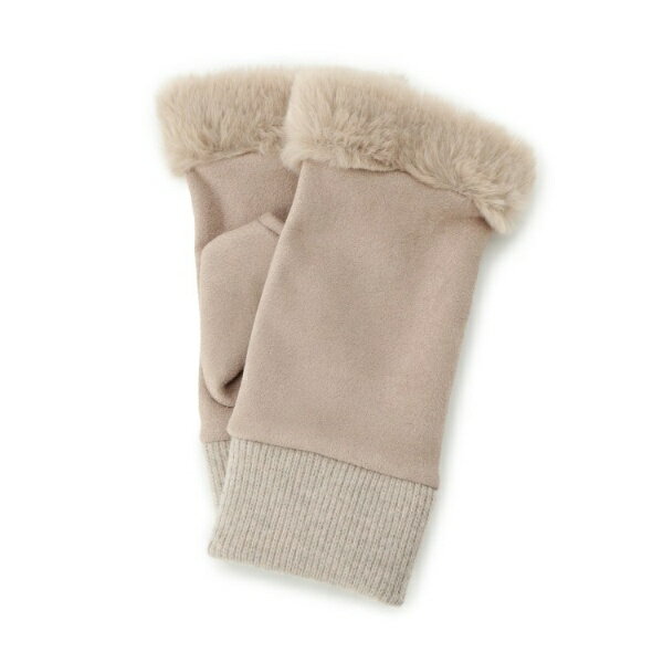 部分ファー指切りグローブ／イッツデモ（ITS'DEMO）