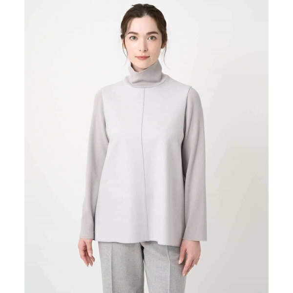 タートルネックジャージートップス