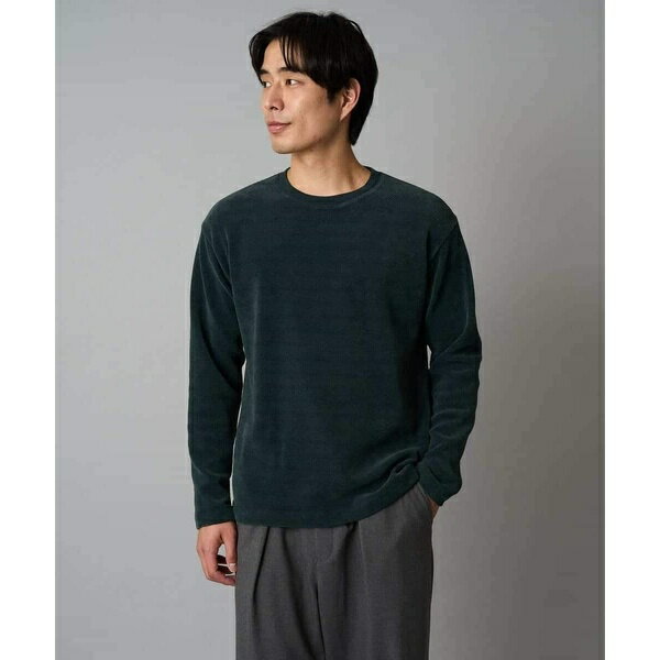 【洗濯機で洗える】モール幾何ジャカードクルーネックプルオーバー/アー・ヴェ・ヴェ(a.v.v)