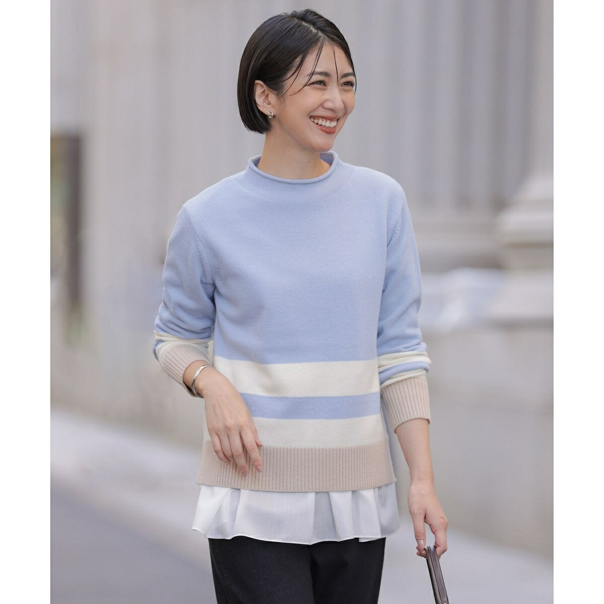 CAT ブロッキング ニット／Jプレス（J.PRESS）