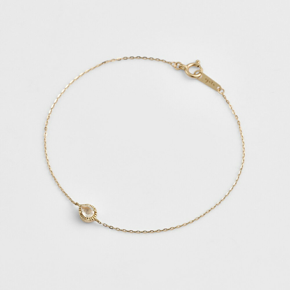 K10ダイヤモンド／ムーンストーンブレスレット（0.01ct）／アガット（agete）