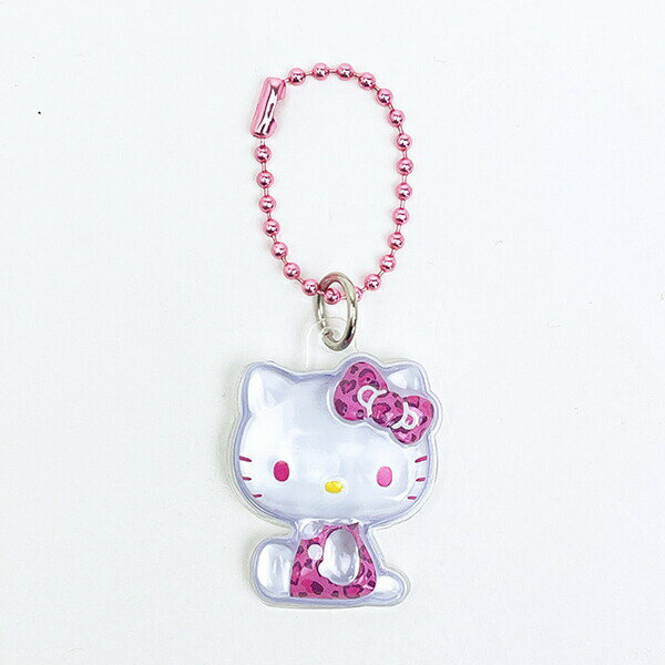サンリオ ハローキティ ヒョウ柄(ピンク) ぷっくりったいプチボールチェーン キーホルダー ／パーフェクト・ワールド・トーキョー（Perfect World Tokyo）のサムネイル