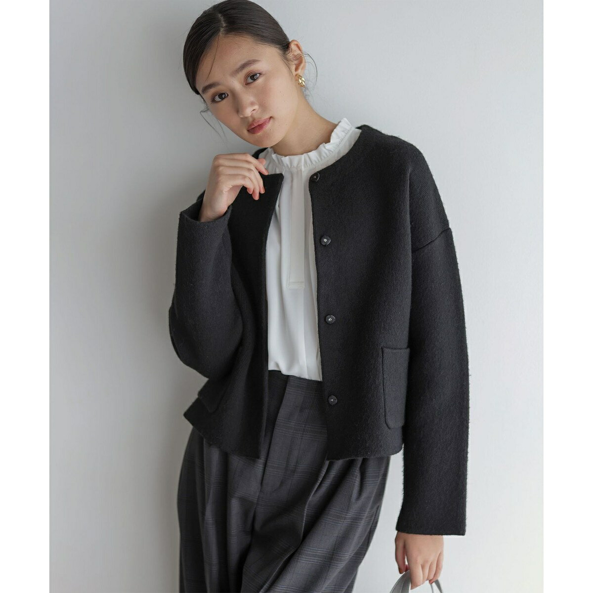 プレーティングニットアウター ジャケット／組曲（KUMIKYOKU）