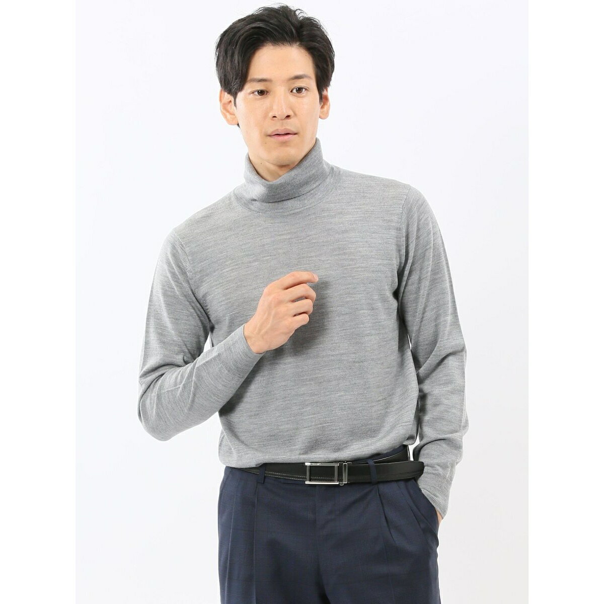 【ウォッシャブル ウール100％】スーティスト タートルネックニット／タカキュー（TAKA-Q）