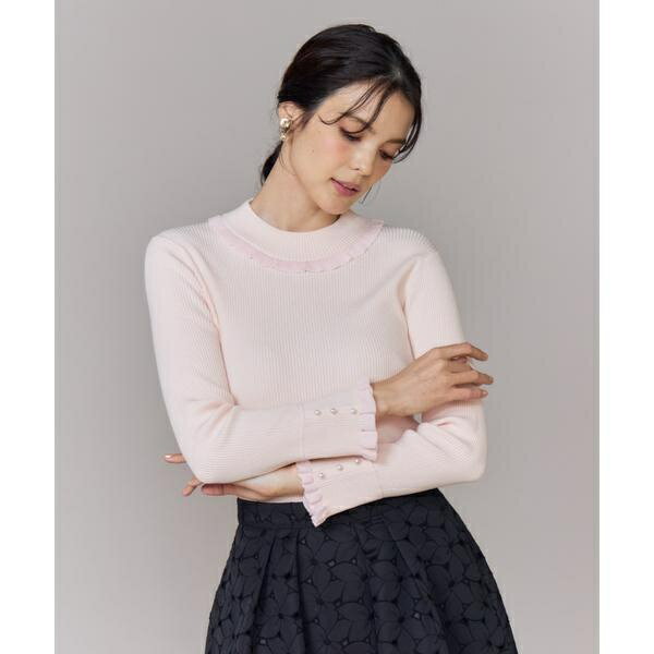 《大きいサイズ》ハイネックリブプルオーバー／マーリエ ル カセット（Maglie le cassetto）