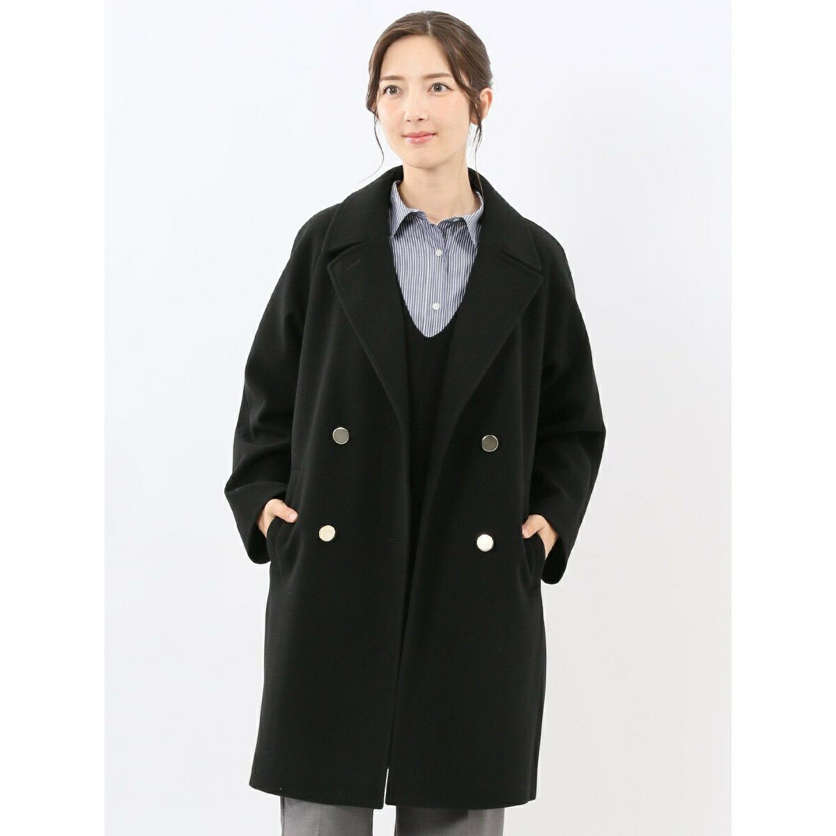 ハンドウォッシャブル オーバーサイズ ピーコート／タカキュー（TAKA-Q）