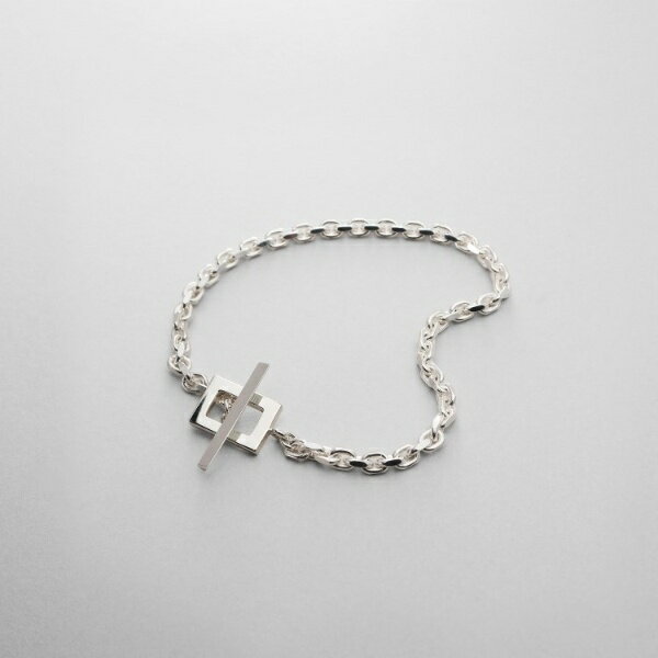 シルバー カットケーブルチェーン レクタングルマンテルブレスレット L／ココシュニック オンキッチュ（COCOHNIK onkitsch）