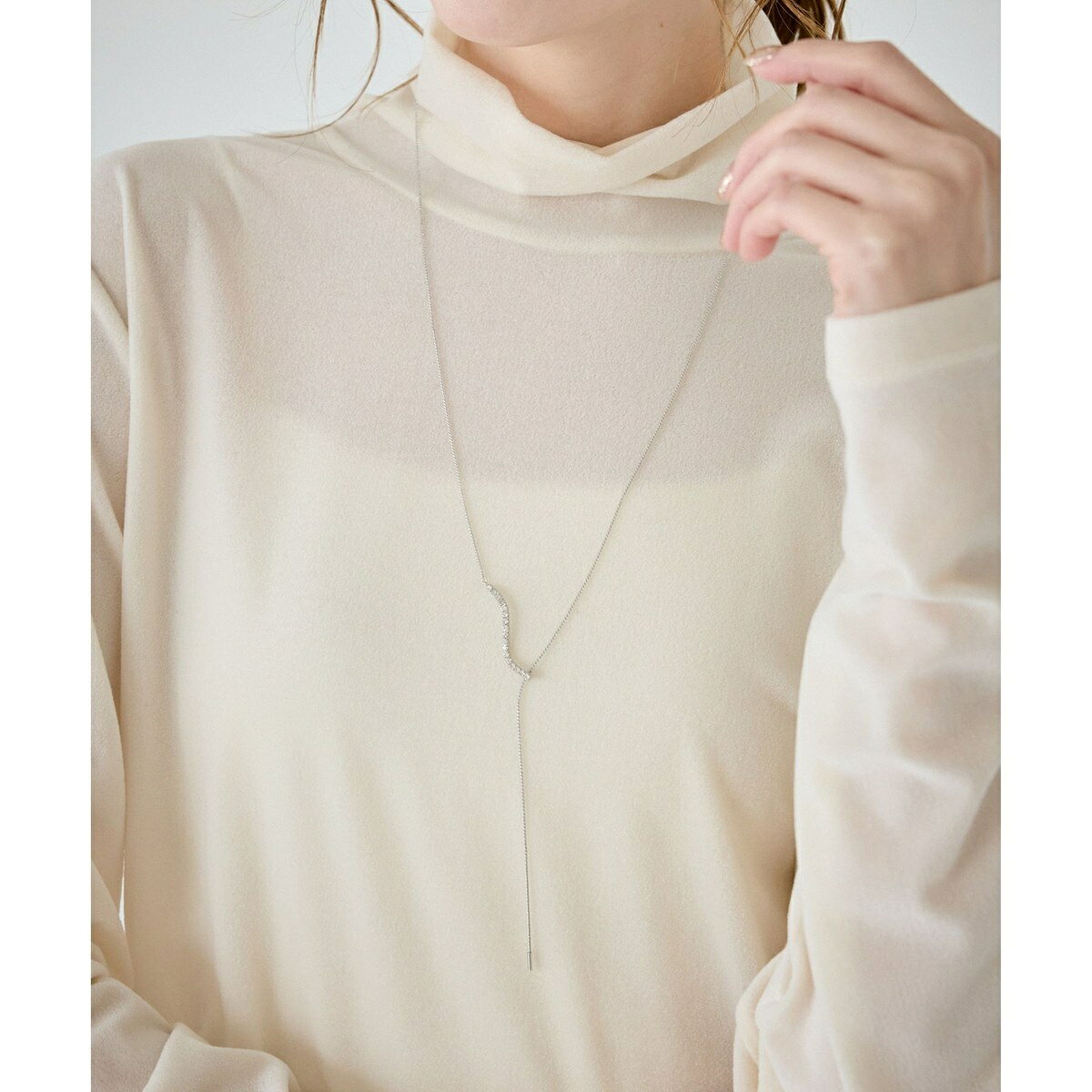 ガラスカーブラインY字ネックレス／ロペピクニックパサージュ（ROPE' PICNIC PASSAGE） 0101marui-13076899 丸井(マルイ)楽天市場店 サンプル画像3