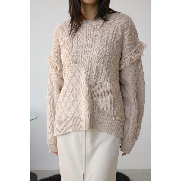 スイッチングフリンジニット／アズ