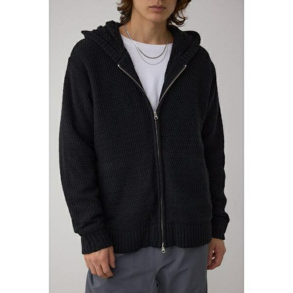 ガーターボアジップニット フーディー/アズールバイマウジー(AZUL BY MOUSSY)