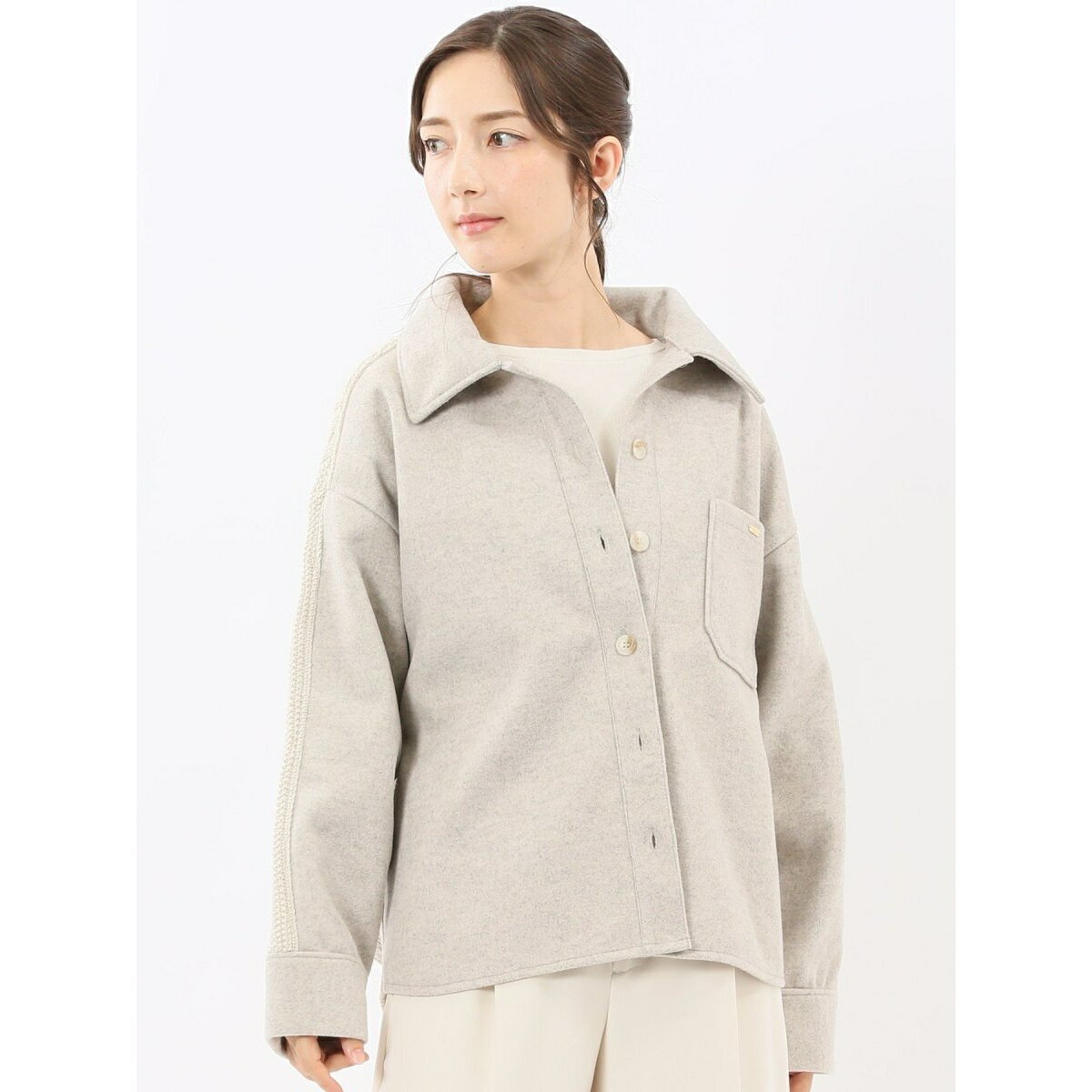 【ウォッシャブル ストレッチ】m.f.エディトリアル ハイブリッド ニットアウター／m.f.エディトリアル（m.f.editorial）