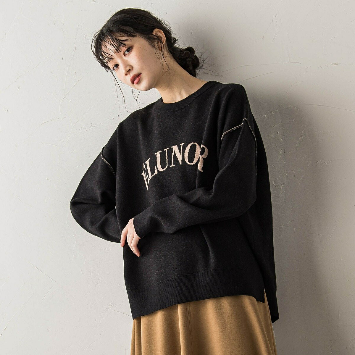 【新色追加】ロゴスウェットニット≪手洗い可能≫／ドロワットロートレアモン（Droite lautreamont）