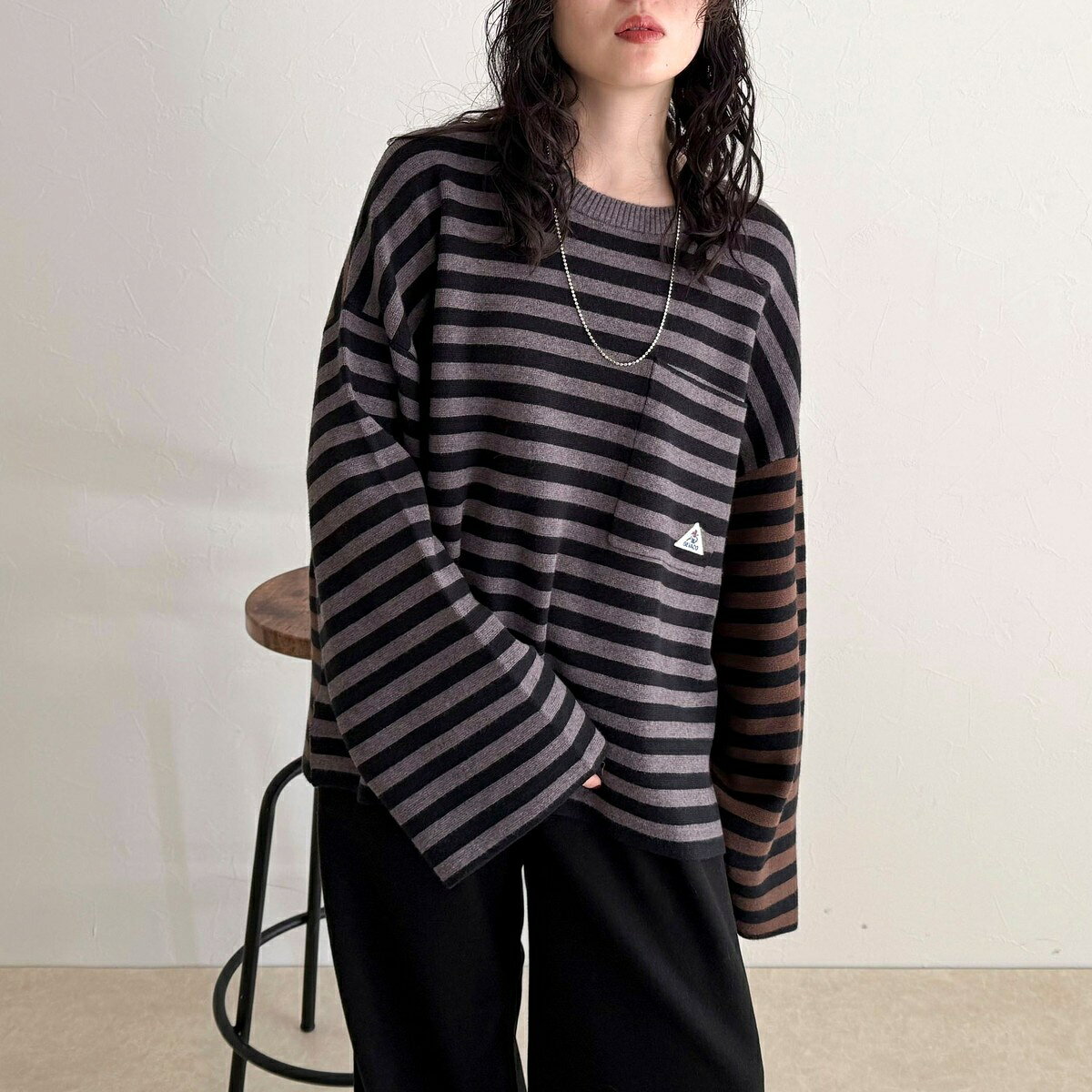 楽天丸井（マルイ）楽天市場店【GEVACO/ゲバコ】ボーダーニットプルオーバー／フレディエミュ（fredy emue）