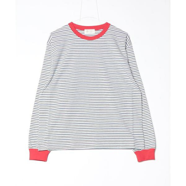 SOGLIA／ソリア　OPEN END MULTI BORDER L／S TEE　ボーダーT／ビーバー（BEAVER）