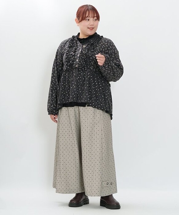 【大きいサイズ】線に点でワイドPT／アズノゥアズオオラカ（AS KNOW AS olaca）