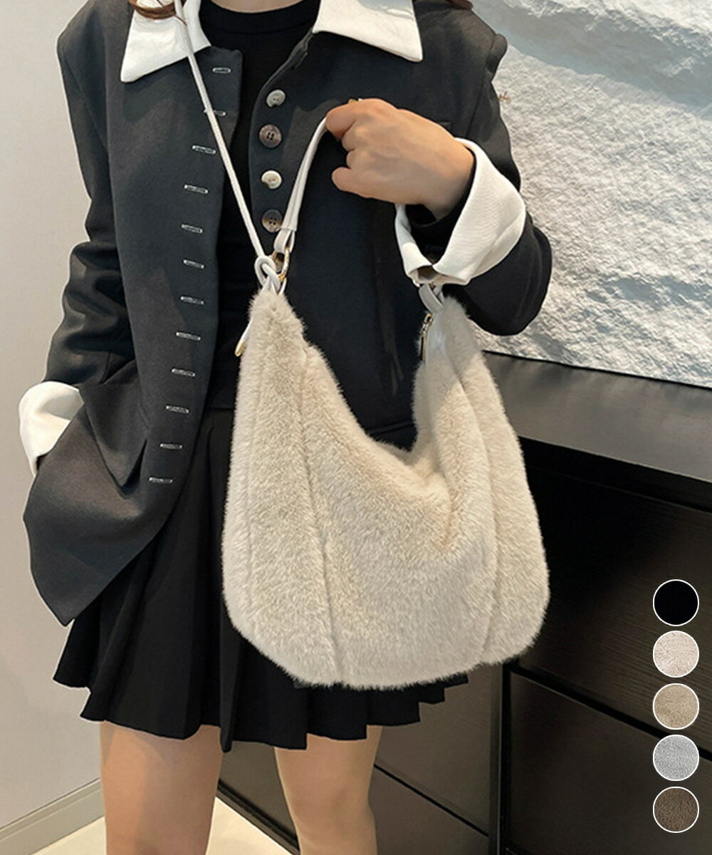 もこもこトートバッグエコファー秋冬バッグ／ミニミニストア（miniministore）