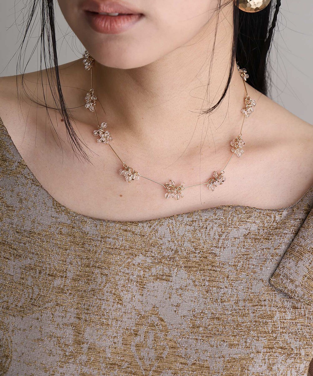 クリアビーズバブルネックレス／アトロ（atlo）