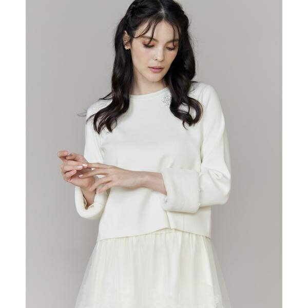 ファースリーブニットプルオーバー／マーリエ ル カセット（Maglie le cassetto）