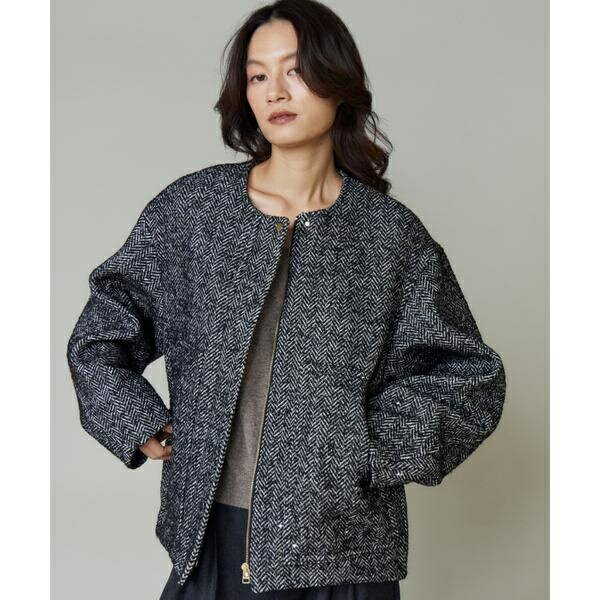 ノーカラーブルゾン／ラベイユ バイ スーペリアクローゼット（la veille by SUPERIOR CLOSET）