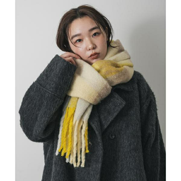 ボリュームチェックストール／センスオブプレイスバイアーバンリサーチ（SENSE OF PLACE）