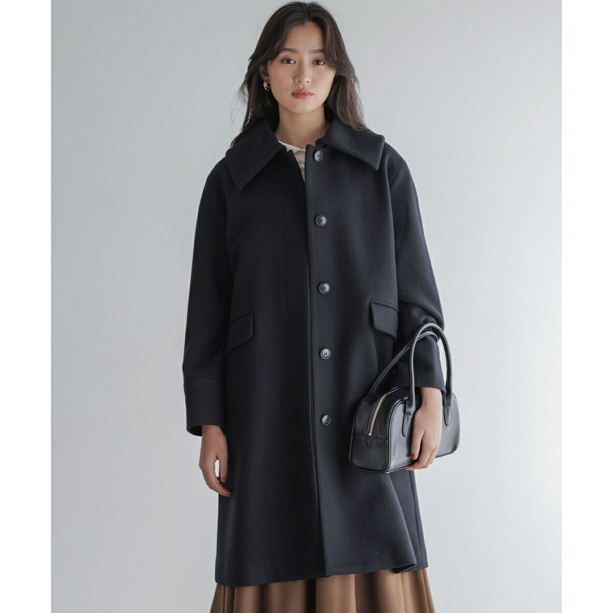 ウールモッサステンカラー コート／組曲（KUMIKYOKU）