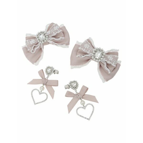 リボンヘアクリップ4点セット/ノエミー(NOEMIE)