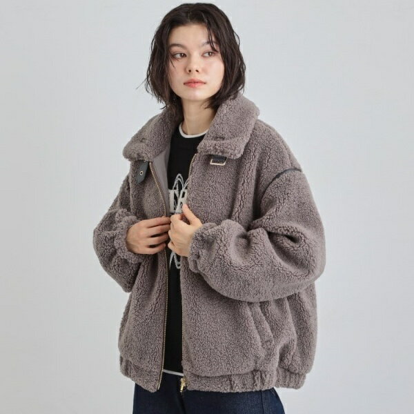 マシュマロタッチボアボンバージャケット／ザ ショップ ティーケー（THE SHOP TK）