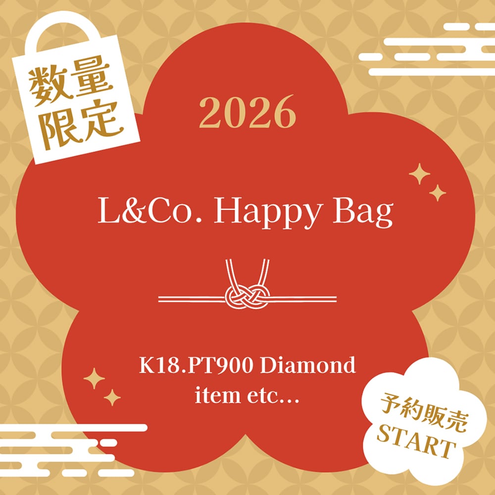 【2026冬福袋】K18ダイヤモンドネックレス・月甲ピアス／エルアンドコー（L＆Co.）