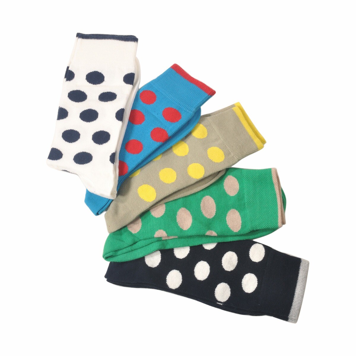 [型番:DOTCOM]コペンハーゲン発のデモクラティックソックス。インパクトのある大玉ドット水玉模様柄、北欧風のコントラストカラーも絶妙です♪カジュアルにもスーツにもはけて、使いみちも様々。守備範囲の広さも魅力です。コットンの風合いに絶妙な...