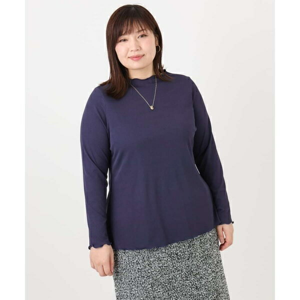 【大きいサイズ】メローリブカットソ／エウルキューブ（eur3）