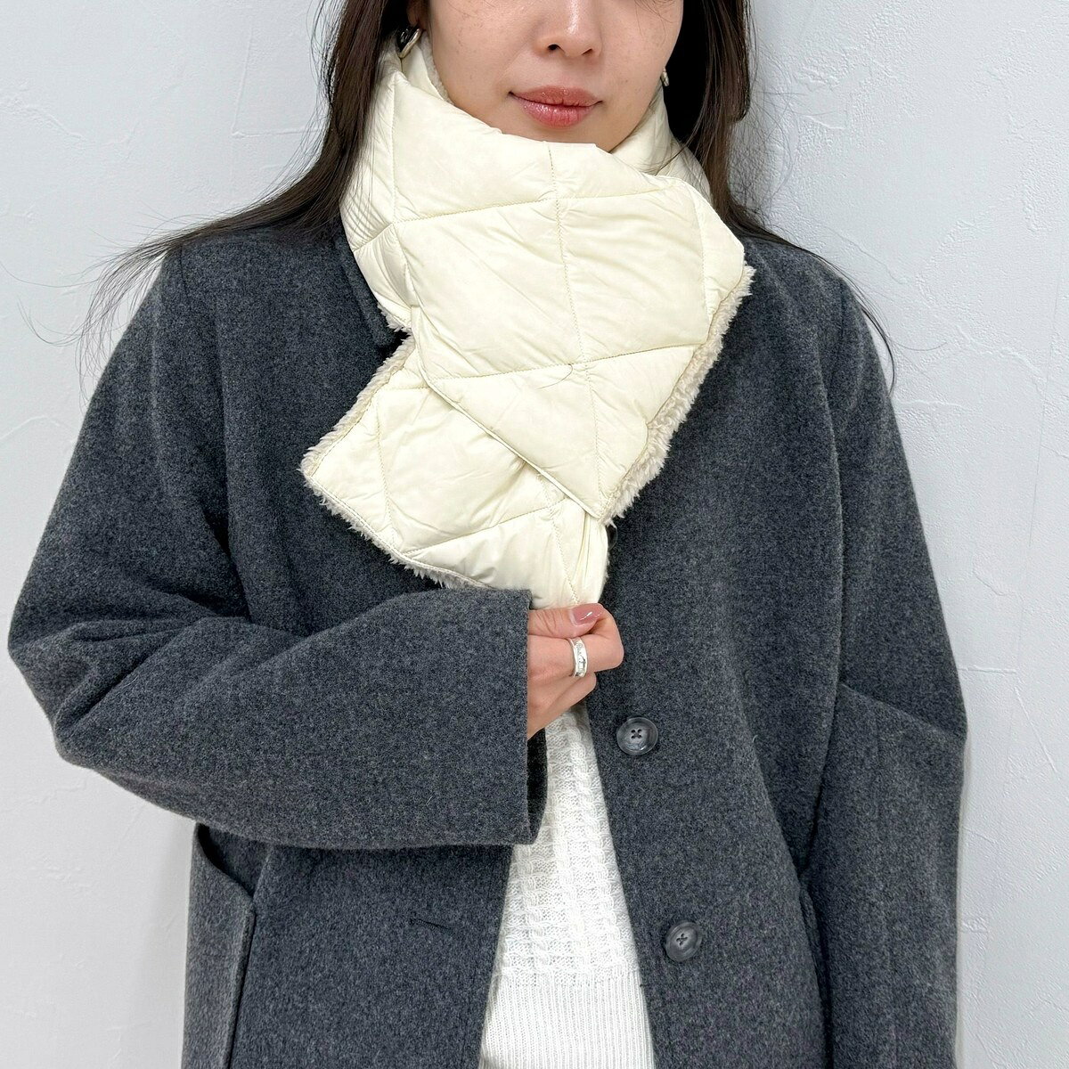 楽天丸井（マルイ）楽天市場店【TAION/タイオン】 CITYリバーダウンマフラー／フレディエミュ（fredy emue）