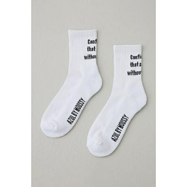 メッセージミドルソックス／アズールバイマウジー（AZUL BY MOUSSY）