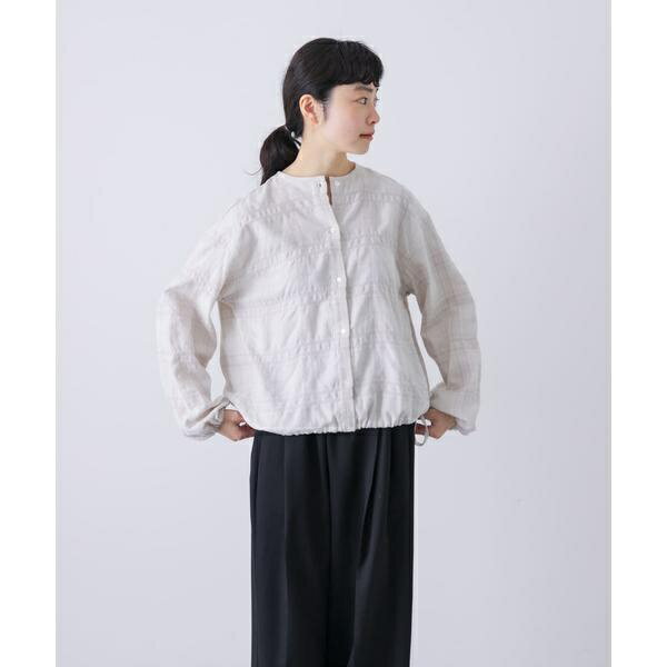 シャドーチェックドロストカーディガン／かぐれ（kagure）