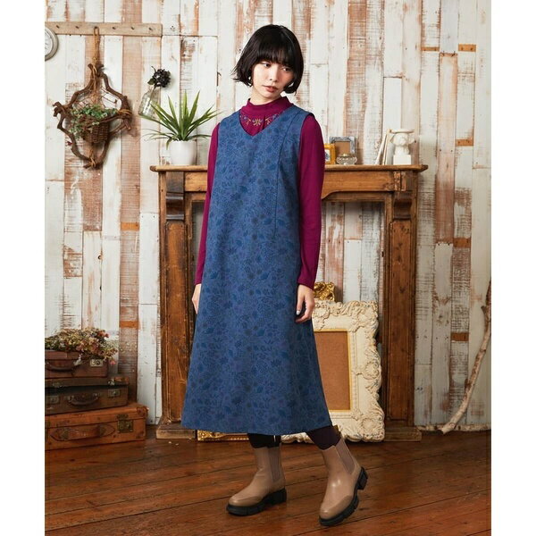 Calle de Bordadores フラワープリントジャンパースカートワンピース／ホコモモラ（JOCOMOMOLA）