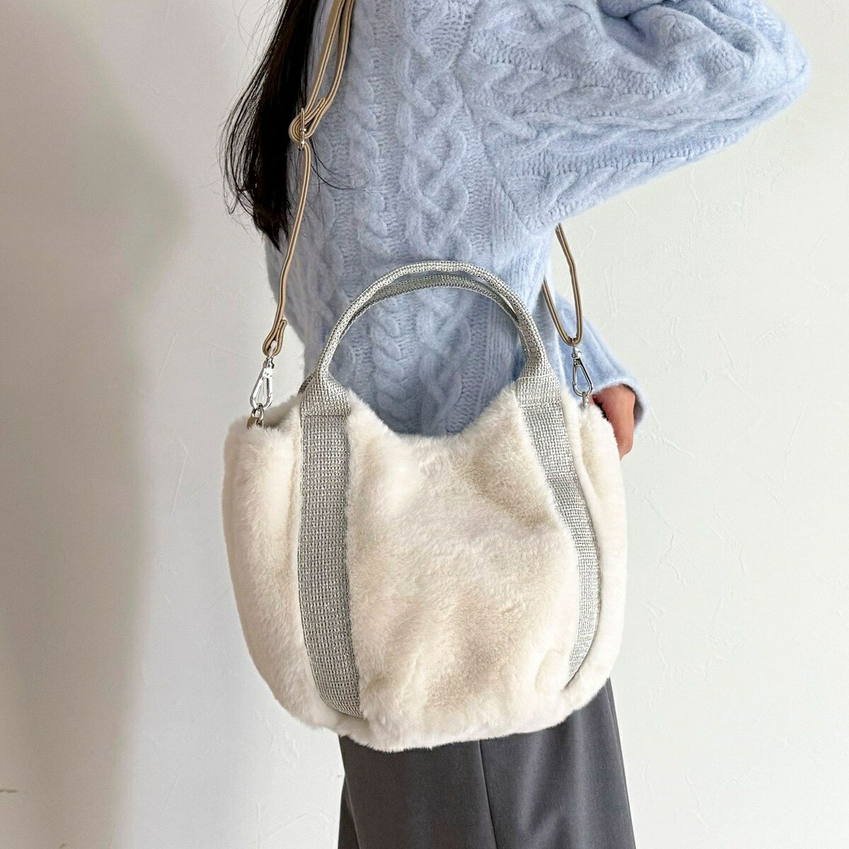 楽天丸井（マルイ）楽天市場店ラメテープ2WAYエコファートートバッグ／フレディエミュ（fredy emue）