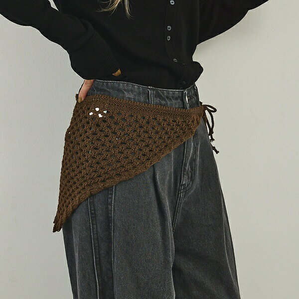 【Stuart Austin】透かし編み クロシェニット スカーフ／ノミネ（NOMINE）