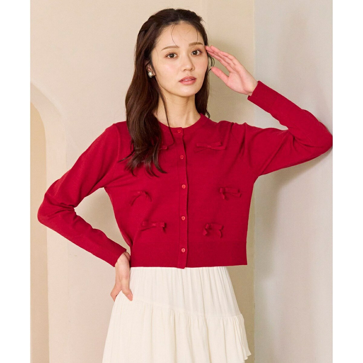 リボンディテール カーディガン／フェルウ（Feroux）