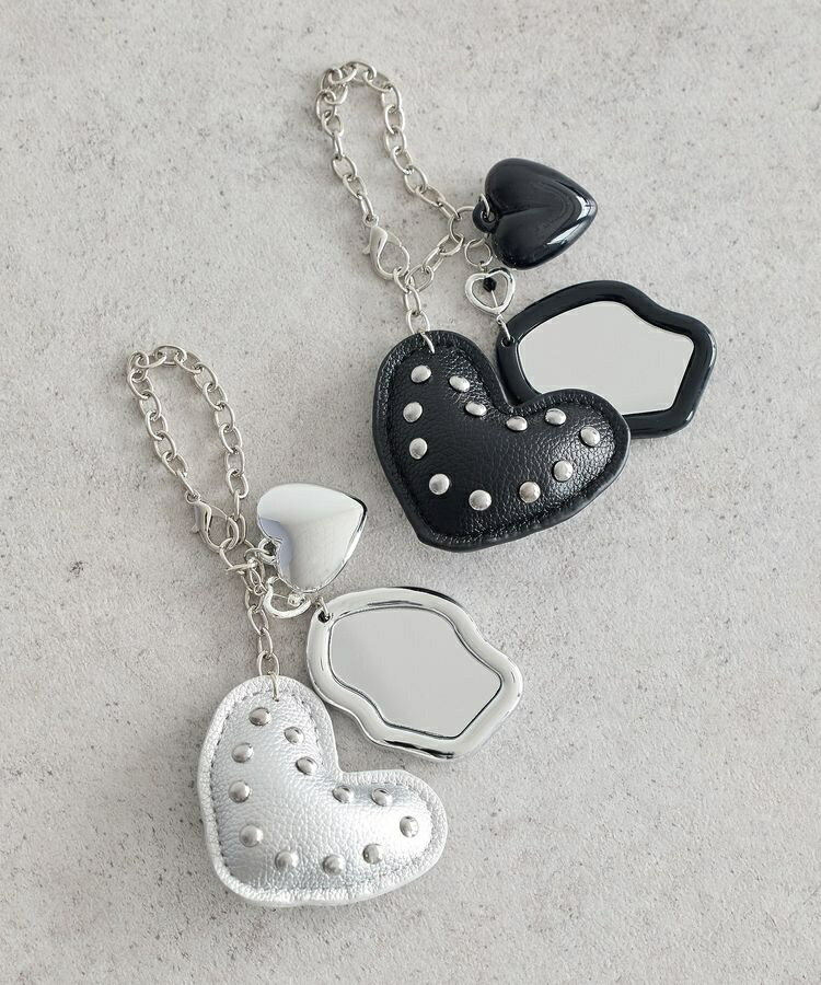 ハートモチーフミラー付きチャーム／アースミュージック＆エコロジー（earth music＆ecology）