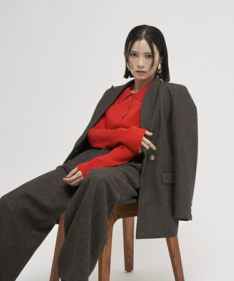 【尾崎紗代子×YECCA VECCA】ツイードテーラードジャケット／イェッカ ヴェッカ（YECCA VECCA）