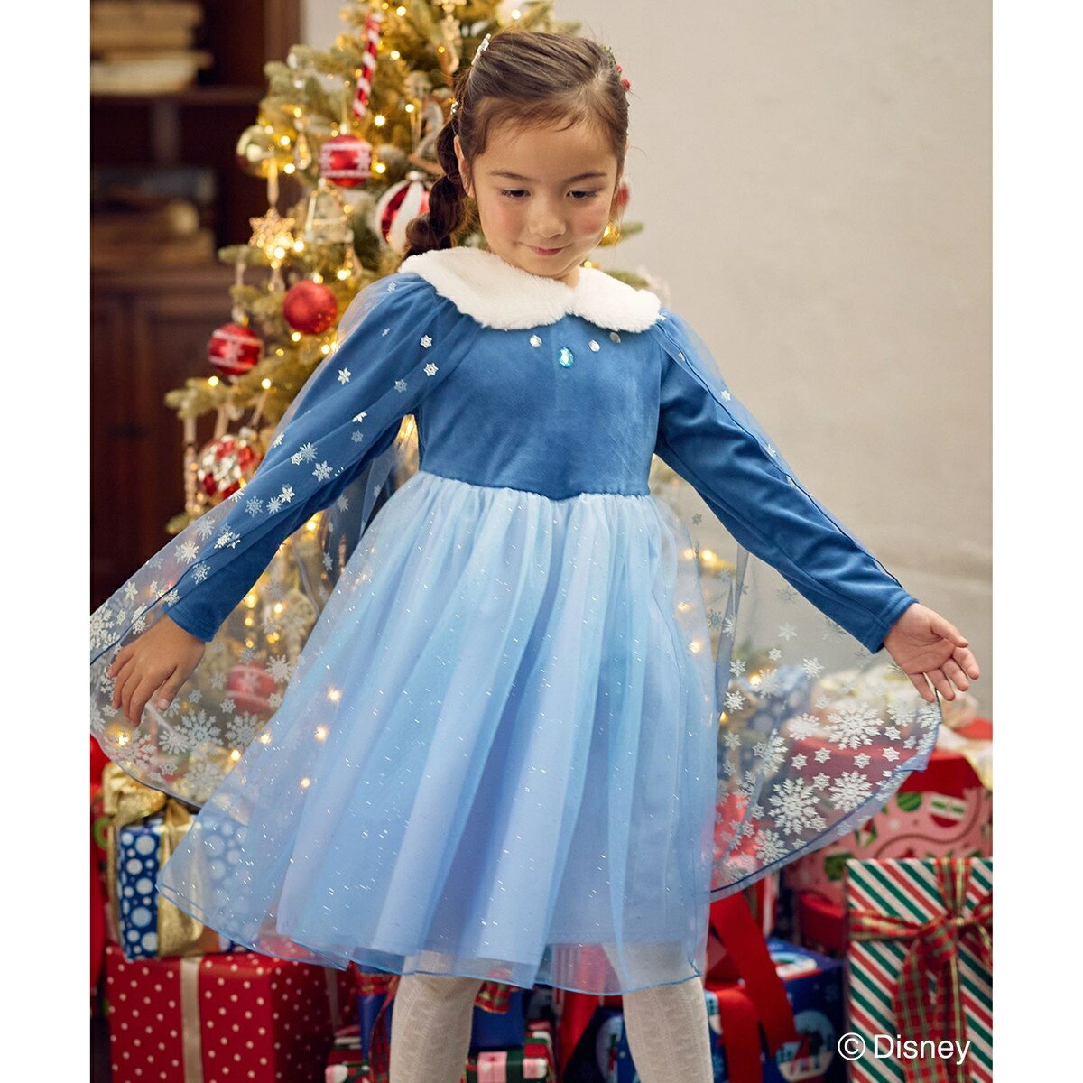 【ディズニー/FROZEN】エルサ なりきりワンピース／エニィ（ANY）