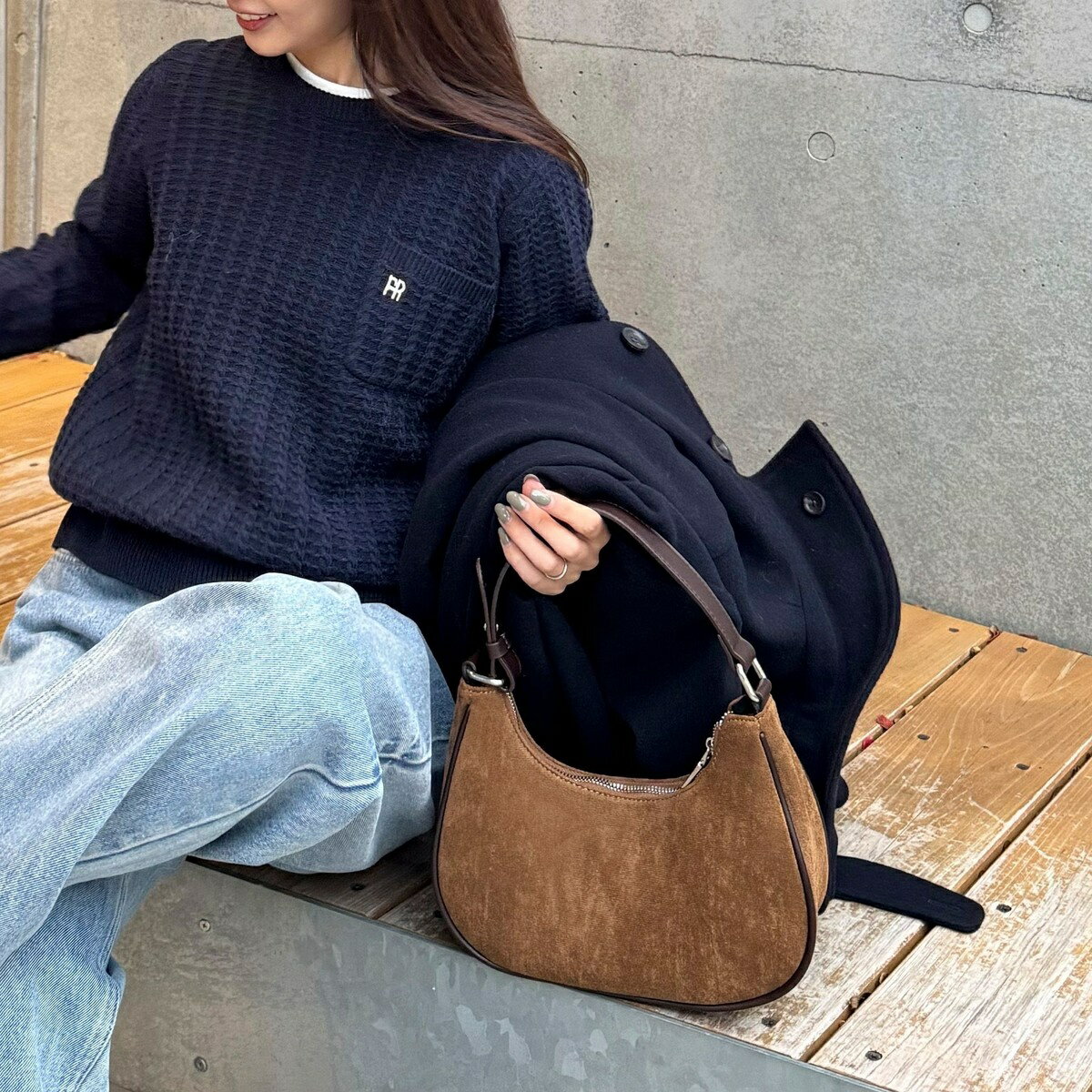 楽天丸井（マルイ）楽天市場店パイピングスエードラウンドワンショルバッグ／フレディエミュ（fredy emue）