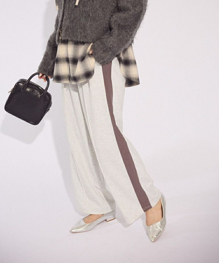 あったか裏起毛サイドラインスウェットパンツ／グリーンパークス（Green Parks）